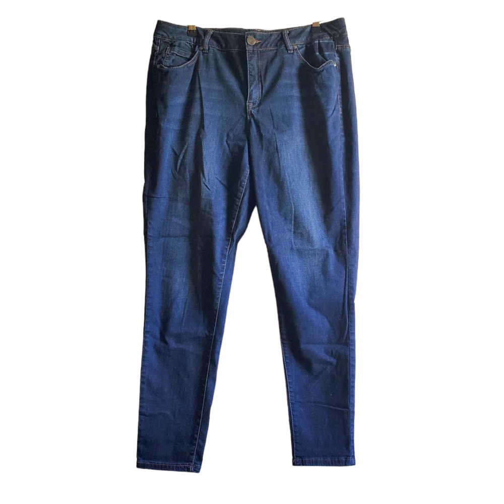 Lane Bryant Women's Denim Jeans Skinny Mid-Rise Blue Jeans Size 18 L Stretch